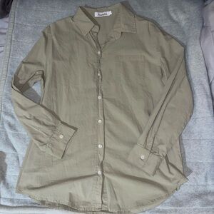 Light green button up